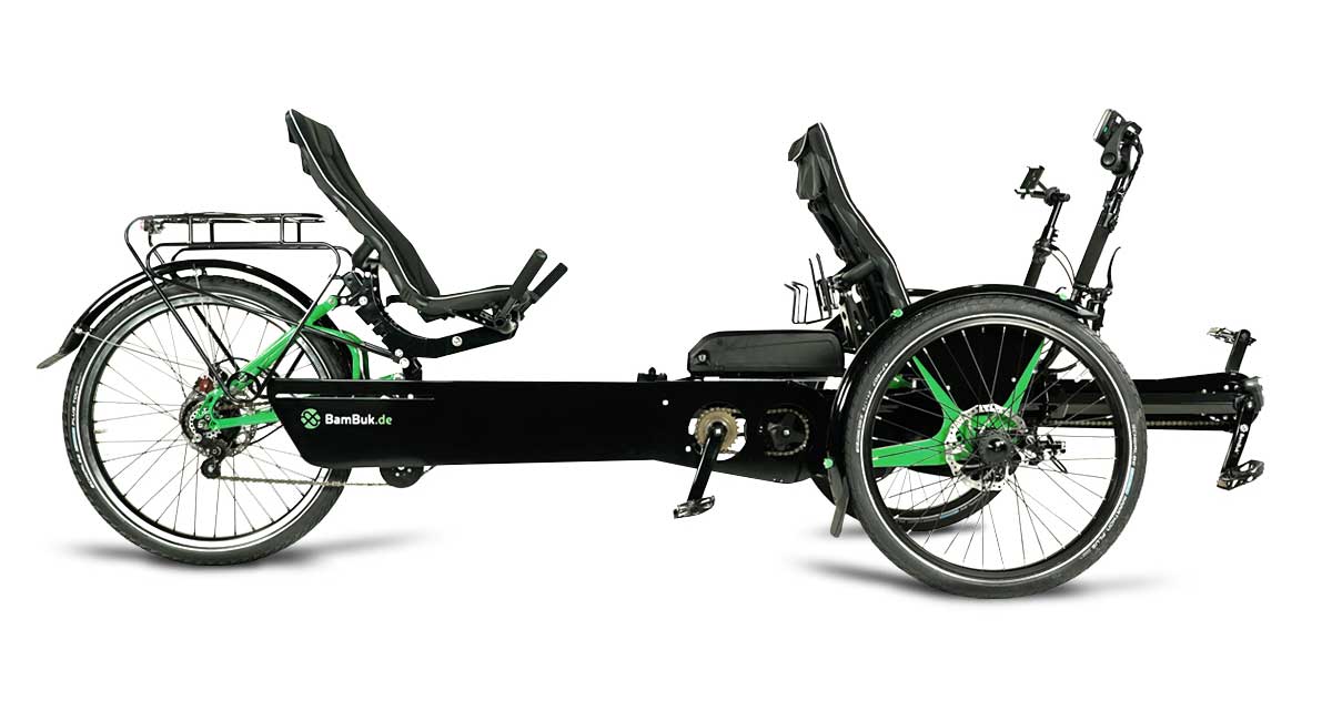 Bambuk E-Trike Tandem Recumbent Trike - RAD Innovations