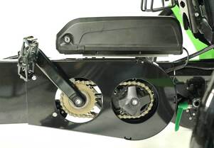 Close up of the BamBuk E-Trike Tandem motor