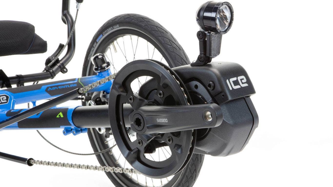 ICE Adventure recumbent trike optional Shimano STEPS e-assist